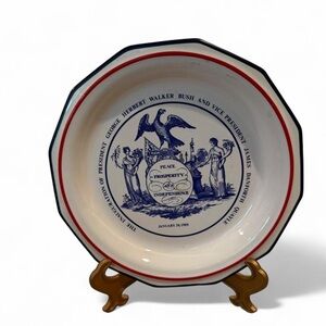 Vintage Bush Quayle 1989 Inauguration Collectible Plate